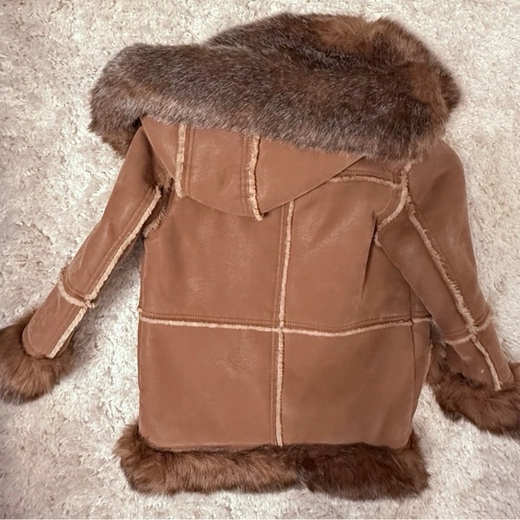 Jordan Craig Tan Faux Fur Trim Kids Coat Desert Fox Sz 6 NWT - Picture 6 of 6
